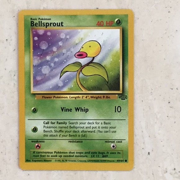 Pokemon Cards 1999 Meowth 56/64 Lot of 5 Card Base Set Vulpux Bellsprout Goldeen - Picture 3 of 13